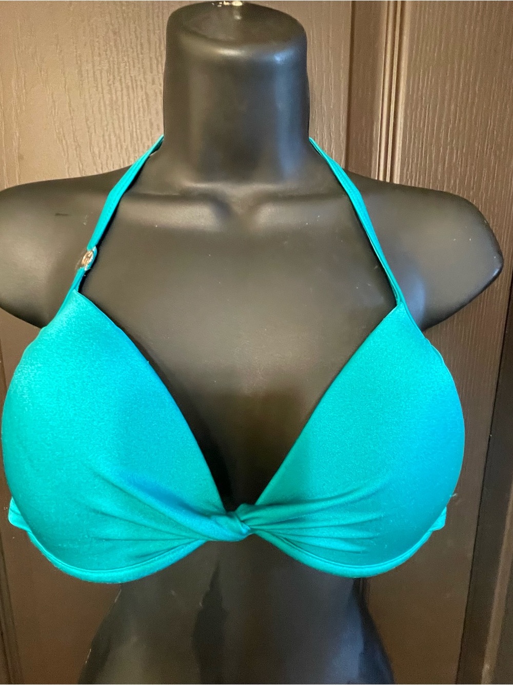 Victorias Secret 34 C Women’s Teal Halter Bikini Top Push-Up